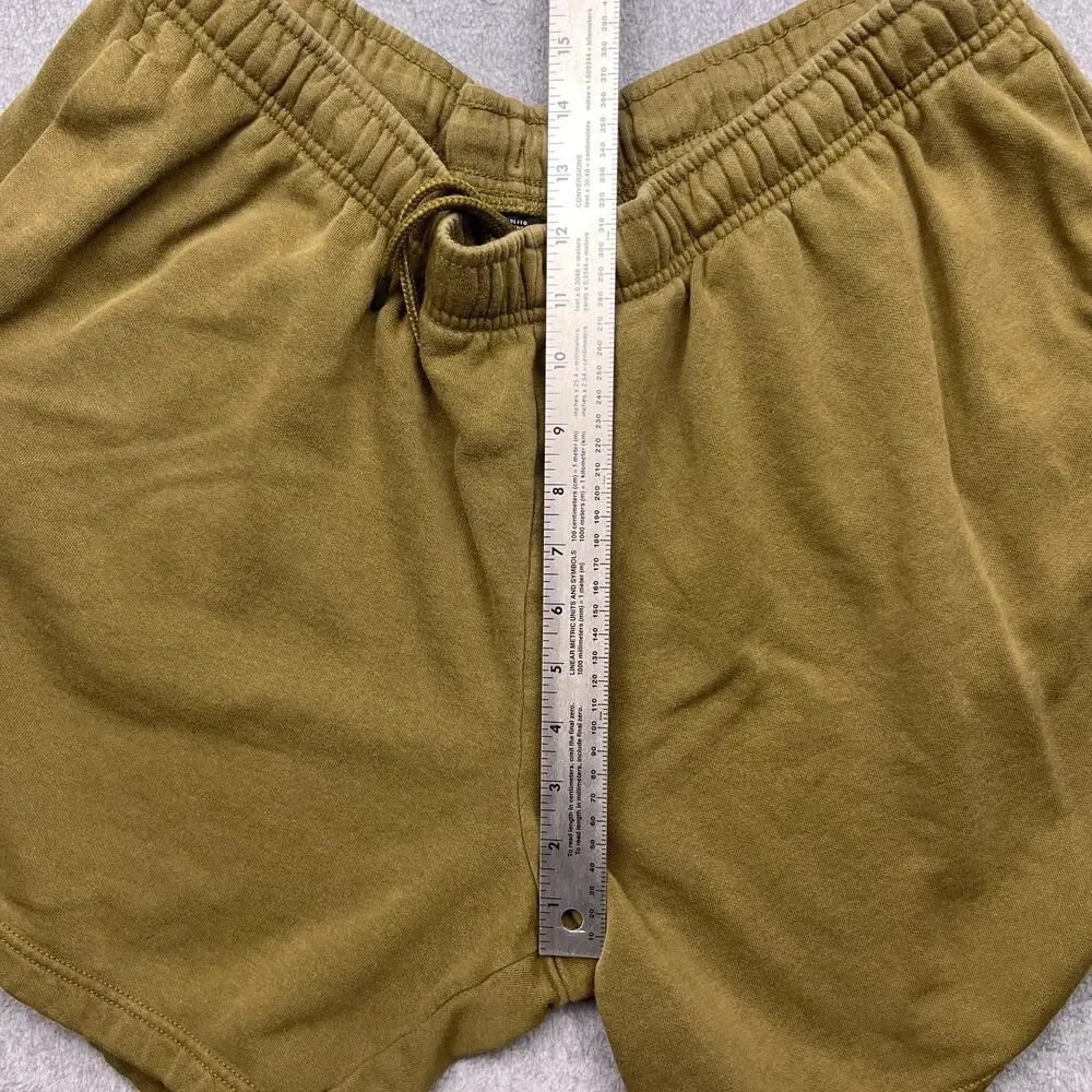 the north‎ face sweat shorts green fleece logo xl